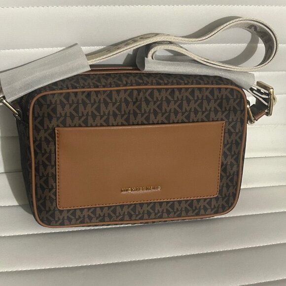 Michael Kors Jet Set Large Signature Logo Crossbody Bag - Picture 1 of 6